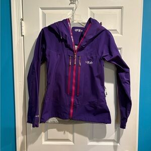Rab Neo Guide waterproof women’s jacket sz XS purple gorpcore